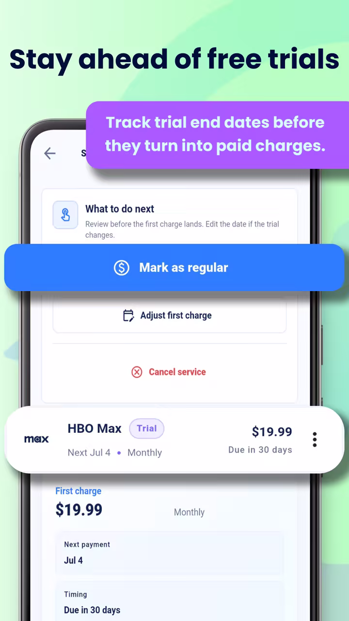PayClear free trial review screen